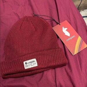 Cotopaxi Burgundy Knit Beanie